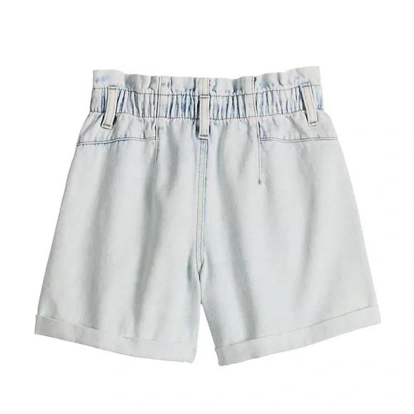 NEW Girls SO High-Rise Paperbag Denim Shorts Size 8 - Picture 2 of 2